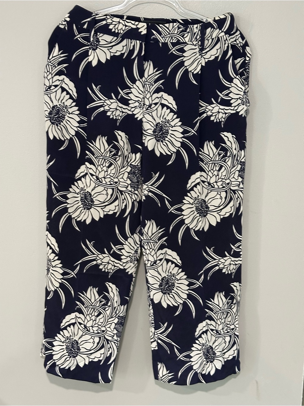 Prada Navy and White Floral Shorts
